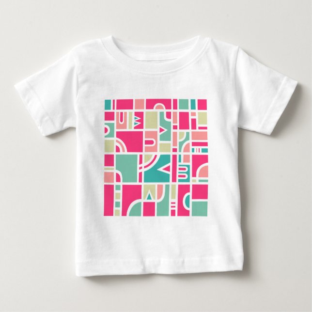 Camiseta Para Bebê Padrão de abstrato 170715 (Frente)
