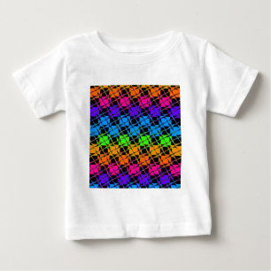 Camiseta Para Bebê Padrão de arco-íris colorida mais recente verifica