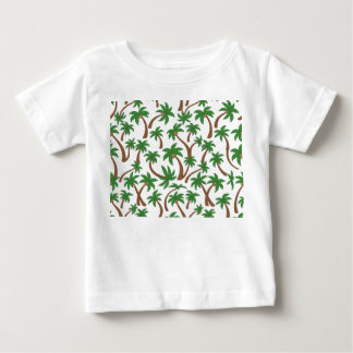 Camiseta Para Bebê padrão de árvore de cocos