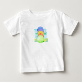 Camiseta Para Bebê Padrão de Círculo Colorido
