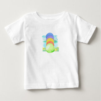 Camiseta Para Bebê Padrão de Círculo Colorido