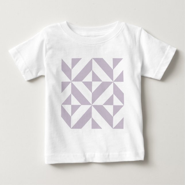 Camiseta Para Bebê Padrão de Cubo de Deco Geométrico de Uvas Legal Pá (Frente)