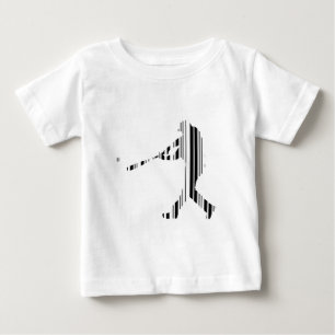 Camiseta Para Bebê Padrão de Design de Jogador de Esportes em Código