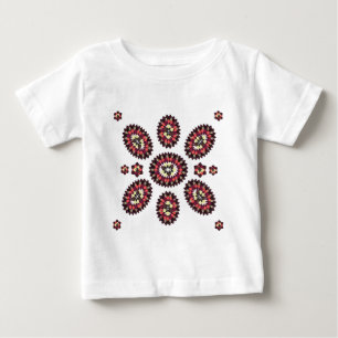 Camiseta Para Bebê Padrão de Flor Mandala
