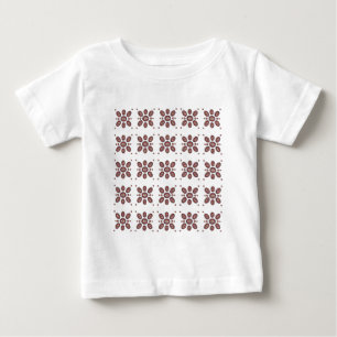 Camiseta Para Bebê Padrão de Flor Mandala