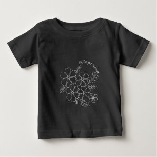 Camiseta Para Bebê Padrão de flores de verão simples e elegante