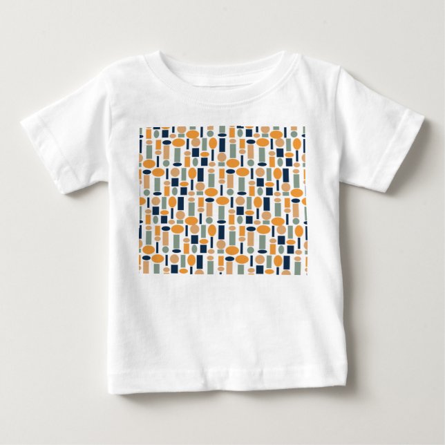 Camiseta Para Bebê Padrão de Forma (Frente)