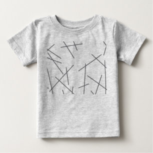Camiseta Para Bebê Padrão de linha gráfica moderno, simples, confuso