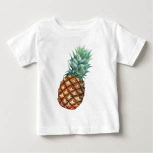 Camiseta Para Bebê Padrão de Palmeira da Selva Tropical de Aquarela d