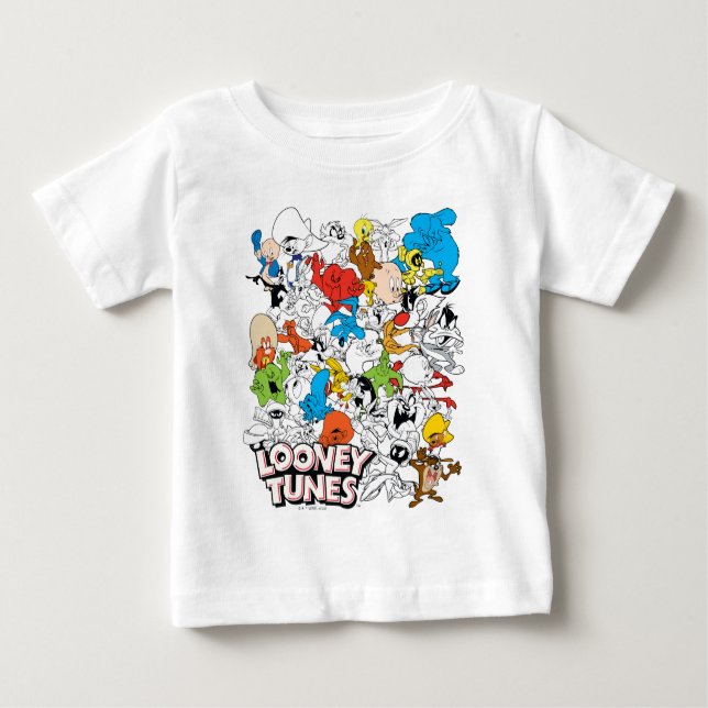 Camiseta Para Bebê PADRÃO DE Pop de Cores DO LOONEY TUNES™ (Frente)