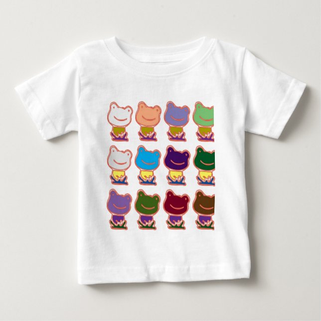Camiseta Para Bebê PADRÃO DE sapo (Frente)
