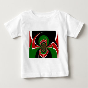 Camiseta Para Bebê Padrão de Sinalizador Queniano Vibrante: Uma Arte