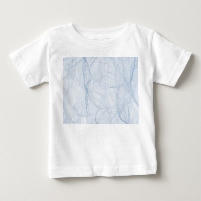 Camiseta Para Bebê Padrão de Sombra Azul (Frente)