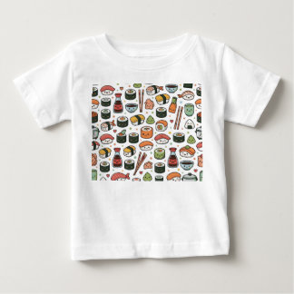 Camiseta Para Bebê padrão de sushi