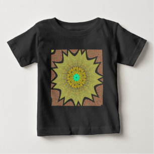 Camiseta Para Bebê Padrão étnico Africano ouro YELLOW