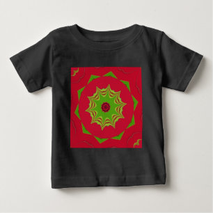 Camiseta Para Bebê padrão étnico africano vermelho