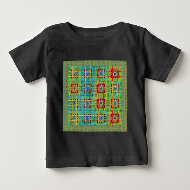 Camiseta Para Bebê Padrão étnico maia tribal.jpg (Frente)