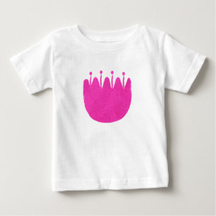 Camiseta Para Bebê Padrão floral fofo de fundo