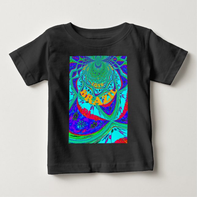 Camiseta Para Bebê Padrão Floral Vibrante: O Ama De Homenagem Brasile (Frente)