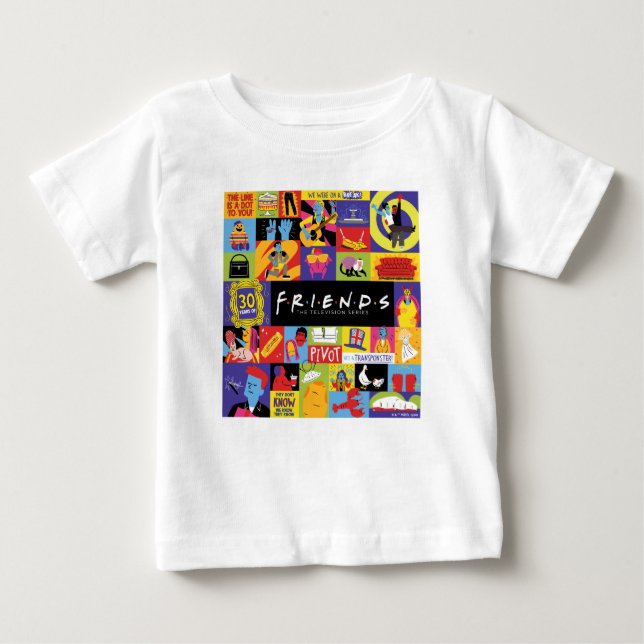 Camiseta Para Bebê Padrão FRIENDS™ Icônico (Frente)