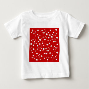 Camiseta Para Bebê padrão ponto com toadstool vermelha