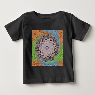 Camiseta Para Bebê Padrão tradicional africano de feijão