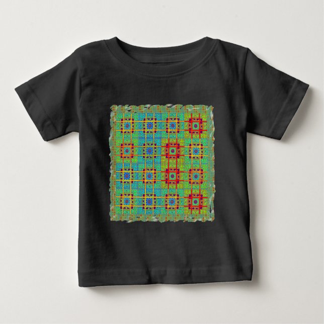 Camiseta Para Bebê Padrão tribal étnico.jpg (Frente)