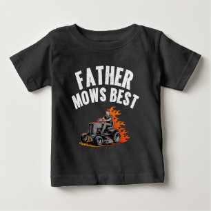 Camiseta Para Bebê Padre Mows é o melhor Pai de fogo ardiloso que arr