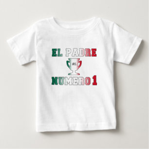 Camiseta Para Bebê Padre Número do EL 1 pai #1 no dia dos pais
