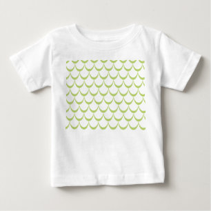 Camiseta Para Bebê Padrões de caligrafia verde-branca para crianças c