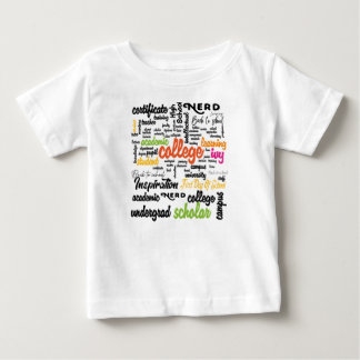Camiseta Para Bebê Padrões de Nuvem do Word para Educação Universitár