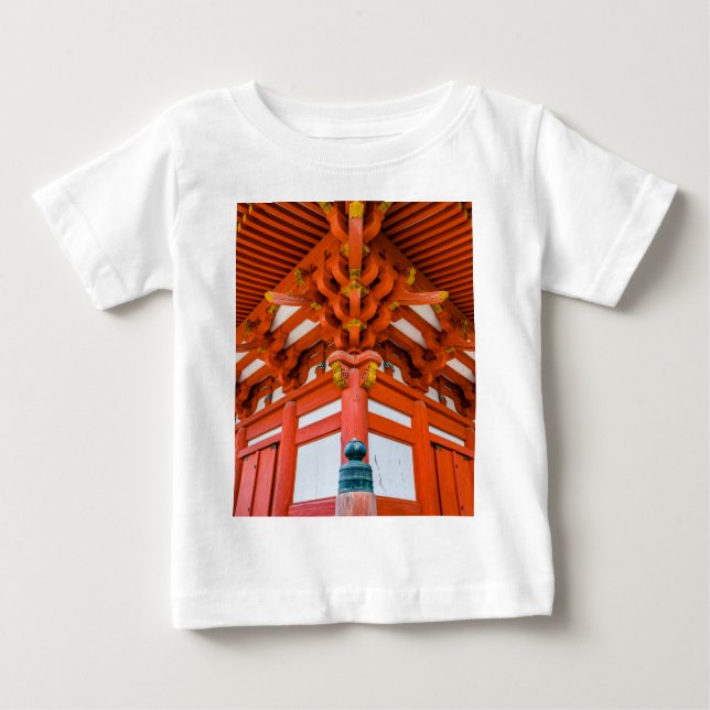 Camiseta Para Bebê Pagoda perspectiva ascendente, Miyajima (Frente)