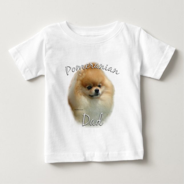 Camiseta Para Bebê Pai 2 da Pomerânia (Frente)