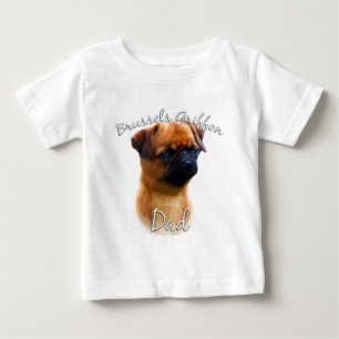 Camiseta Para Bebê Pai 2 de Bruxelas Griffon