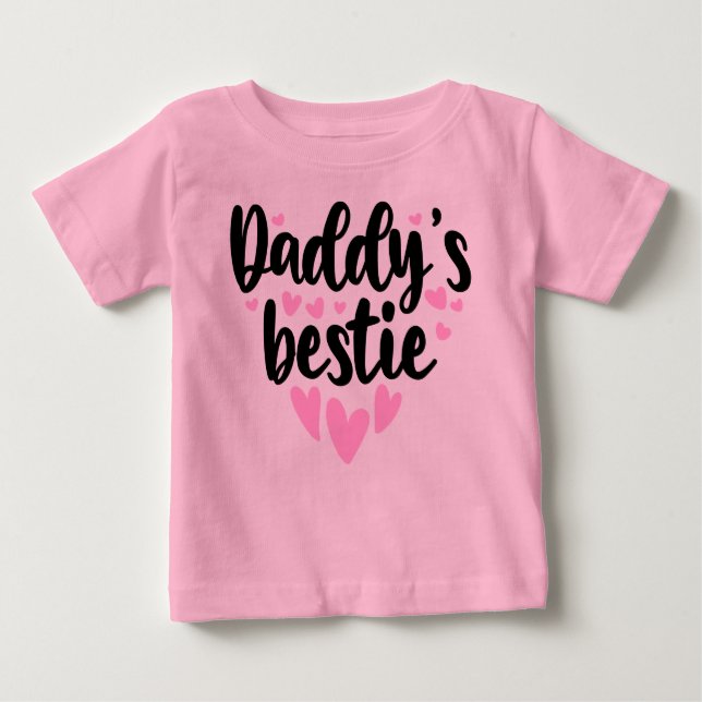 Camiseta Para Bebê Pai Bestie (Frente)