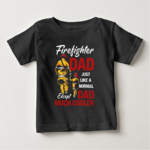 Camiseta Para Bebê Pai Bombeiro