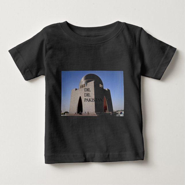 Camiseta Para Bebê Pai da Nação: Mazar-e-Quaid (Frente)