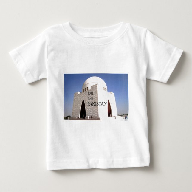 Camiseta Para Bebê Pai da Nação: Mazar-e-Quaid (Frente)