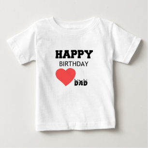 CAMISETA PARA BEBÊ PAI DE ANIVERSÁRIO FELIZ