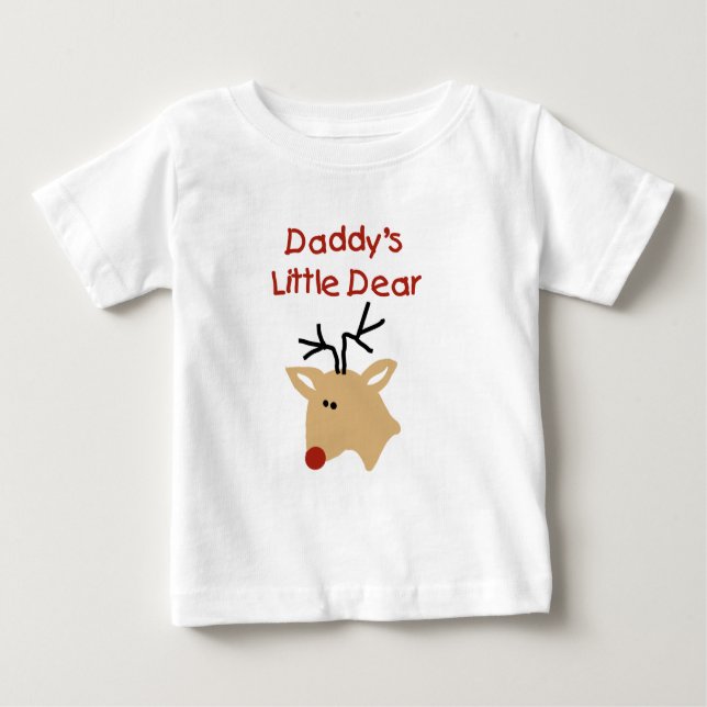 Camiseta Para Bebê Pai de Natal Caro Pai (Frente)