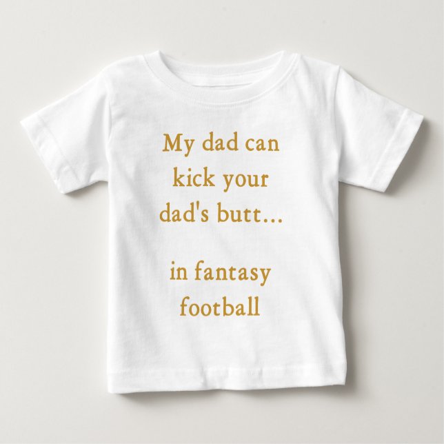 Camiseta Para Bebê Pai do futebol da fantasia (Frente)