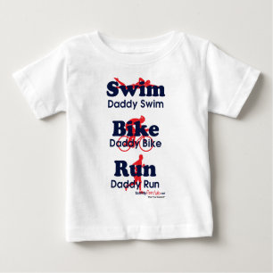 Camiseta Para Bebê Pai do Triathlon