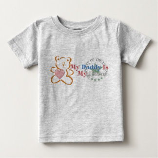 Camiseta Para Bebê Pai É Meu Herói (Exército)