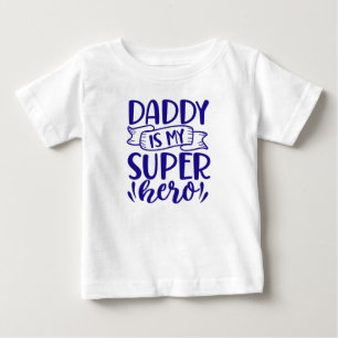 Camiseta Para Bebê Pai É Meu Super Herói   Presente no Dia do Pai Bon