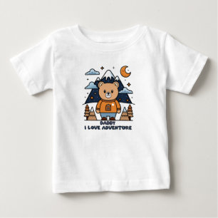 CAMISETA PARA BEBÊ PAI EU AMO AVENTURA T SHIRT PARA BEBÊ