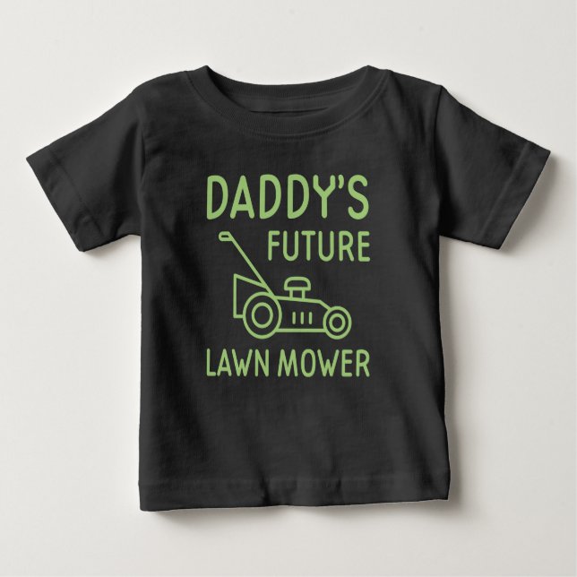 Camiseta Para Bebê Pai Futuro Poder Lawn (Frente)