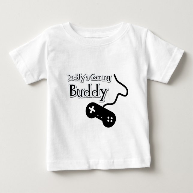 Camiseta Para Bebê Pai Gaming Buddy (Frente)