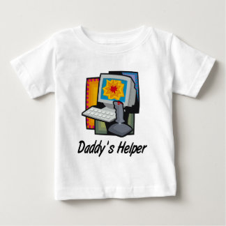 Camiseta Para Bebê Pai Helper Computer Games