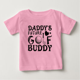 Camiseta Para Bebê Pai legal futuro golfe amiguinho palavra arte Baby