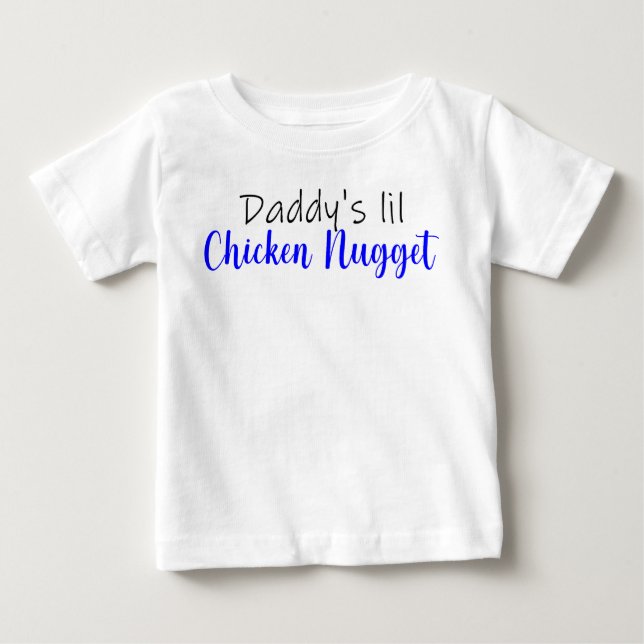 Camiseta Para Bebê Pai lil Chicken Nugget (Frente)